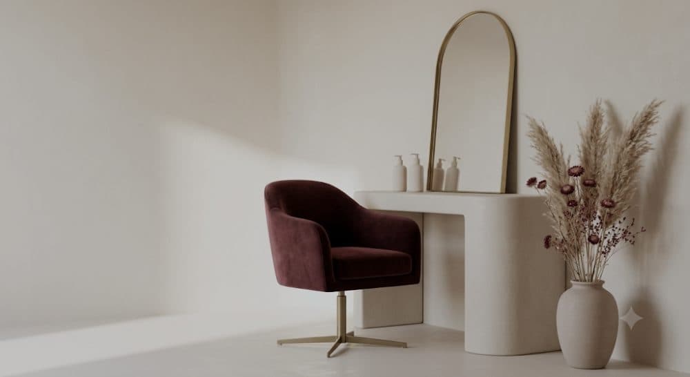 The chair — Knar Beauty Studio, Yerevan — illustrative AI-generated demo image