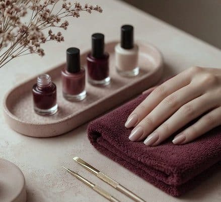 Nail bar — Knar Beauty Studio, Yerevan — illustrative AI-generated demo image