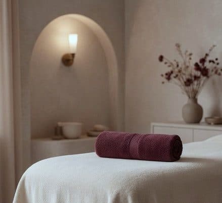 Treatment room — Knar Beauty Studio, Yerevan — illustrative AI-generated demo image