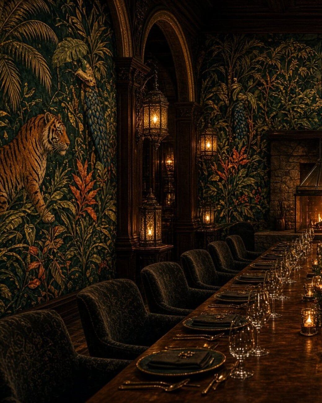 The long table, laid — illustrative AI-generated demo image