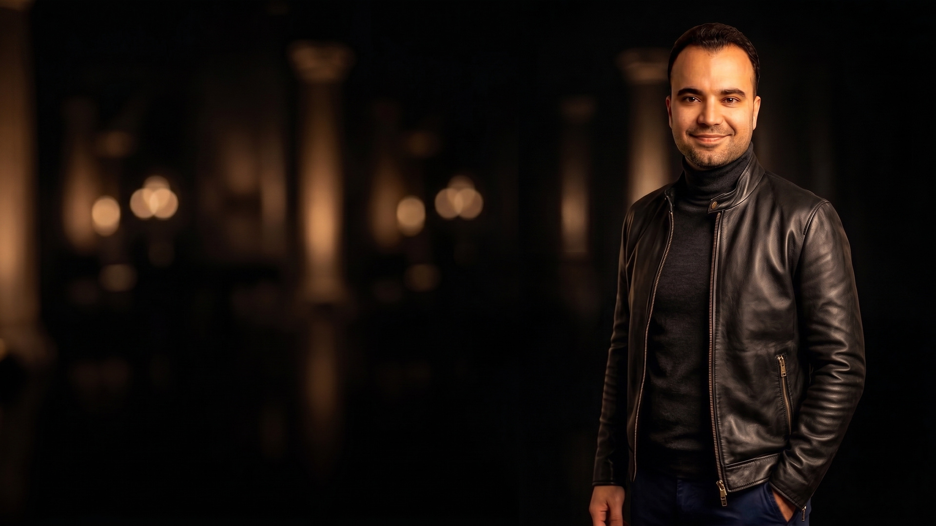 Stylized portrait of Mahmood Asadi, founder of Vlavera